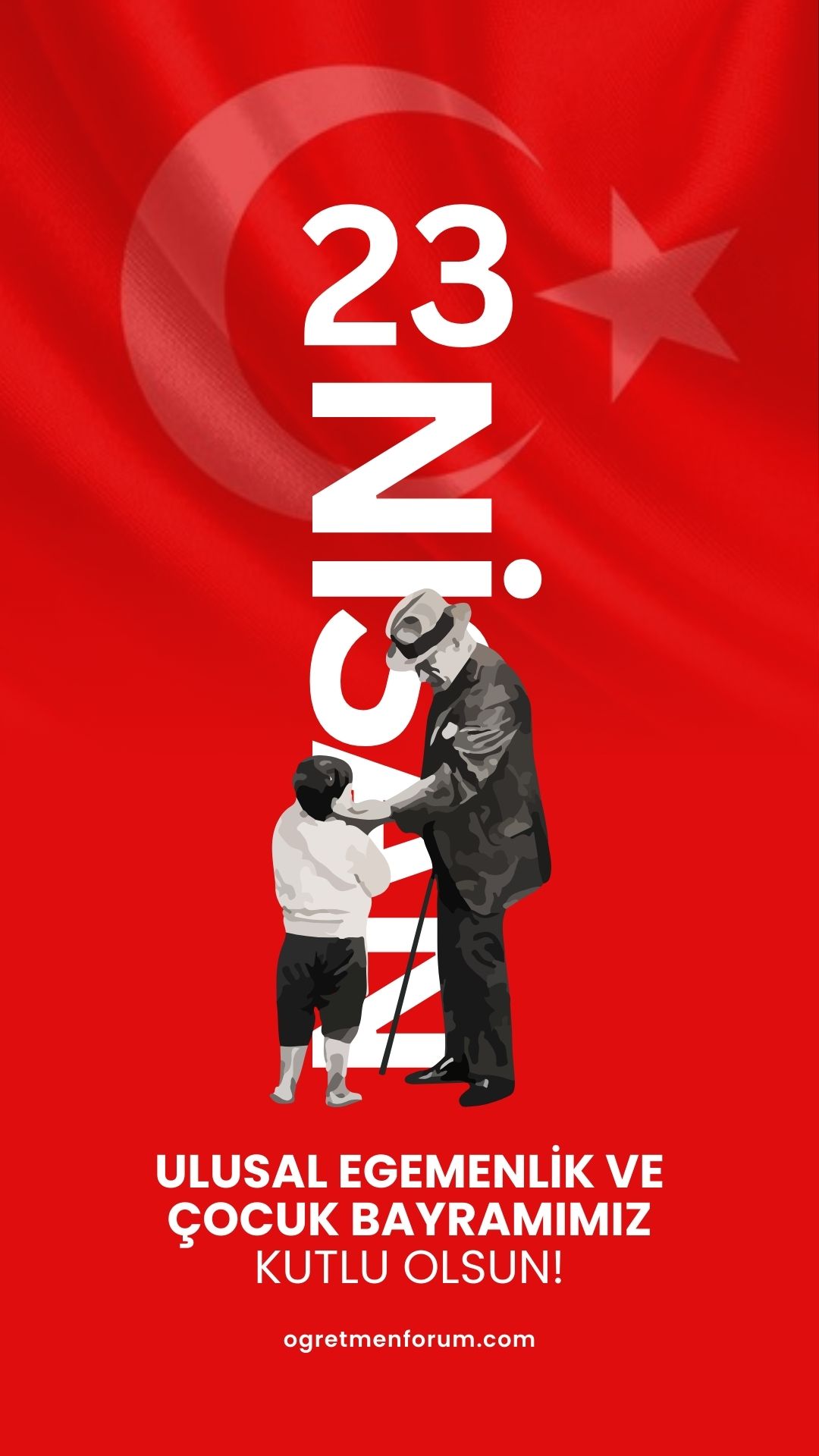 Kırmızı ve Beyaz Modern 23 Nisan Çocuk Bayramı Instagram Hikayesi.jpg