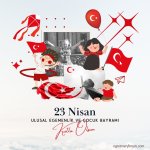 Kırmızı, beyaz, 23 Nisan Ulusal Egemenlik ve Çocuk Bayramı kutlama instagram gönderisi.jpg