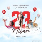 Kırmızı Çarpıcı 23 Nisan Ulusal Egemenlik ve Çocuk Bayramı Instagram Gönderisi.jpg